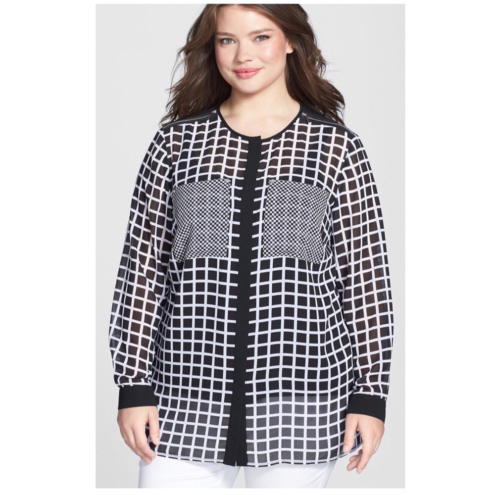 Michael Kors Checkered Blouse